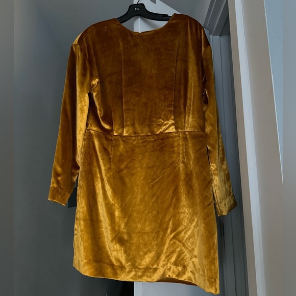 NWOT And Other Stories Yellow Mini Dress Size 8 - Picture 4 of 8
